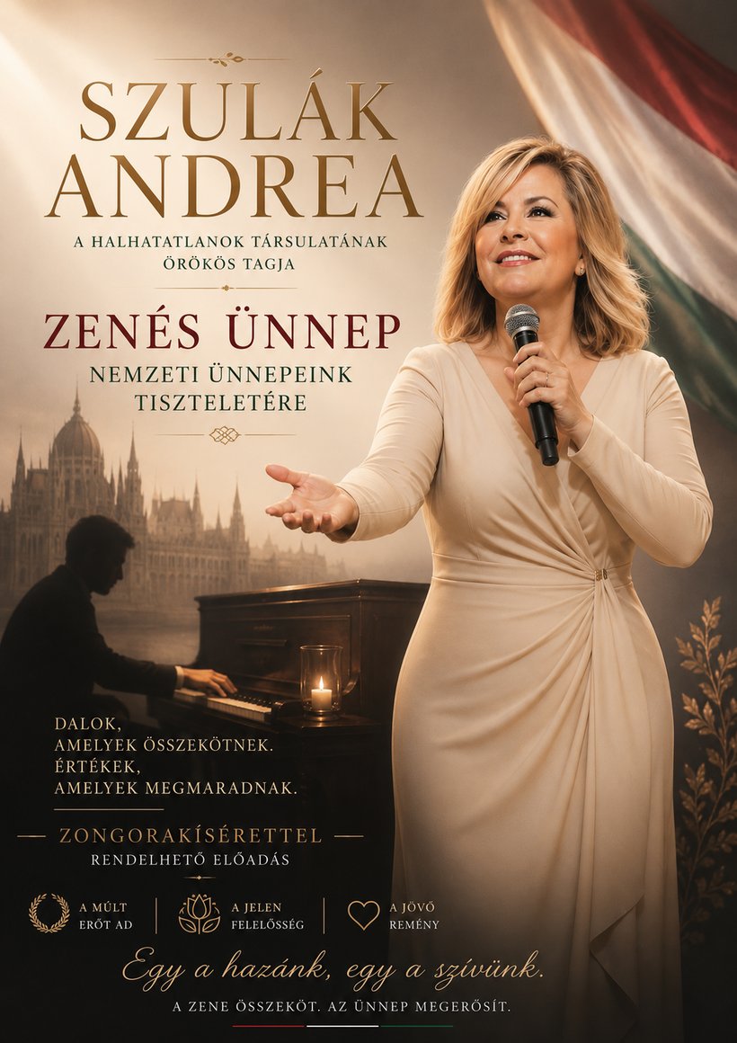 Szulák Andrea – Ünnepi koncert zongorakísérettel, nemzeti ünnepeink tiszteletére
