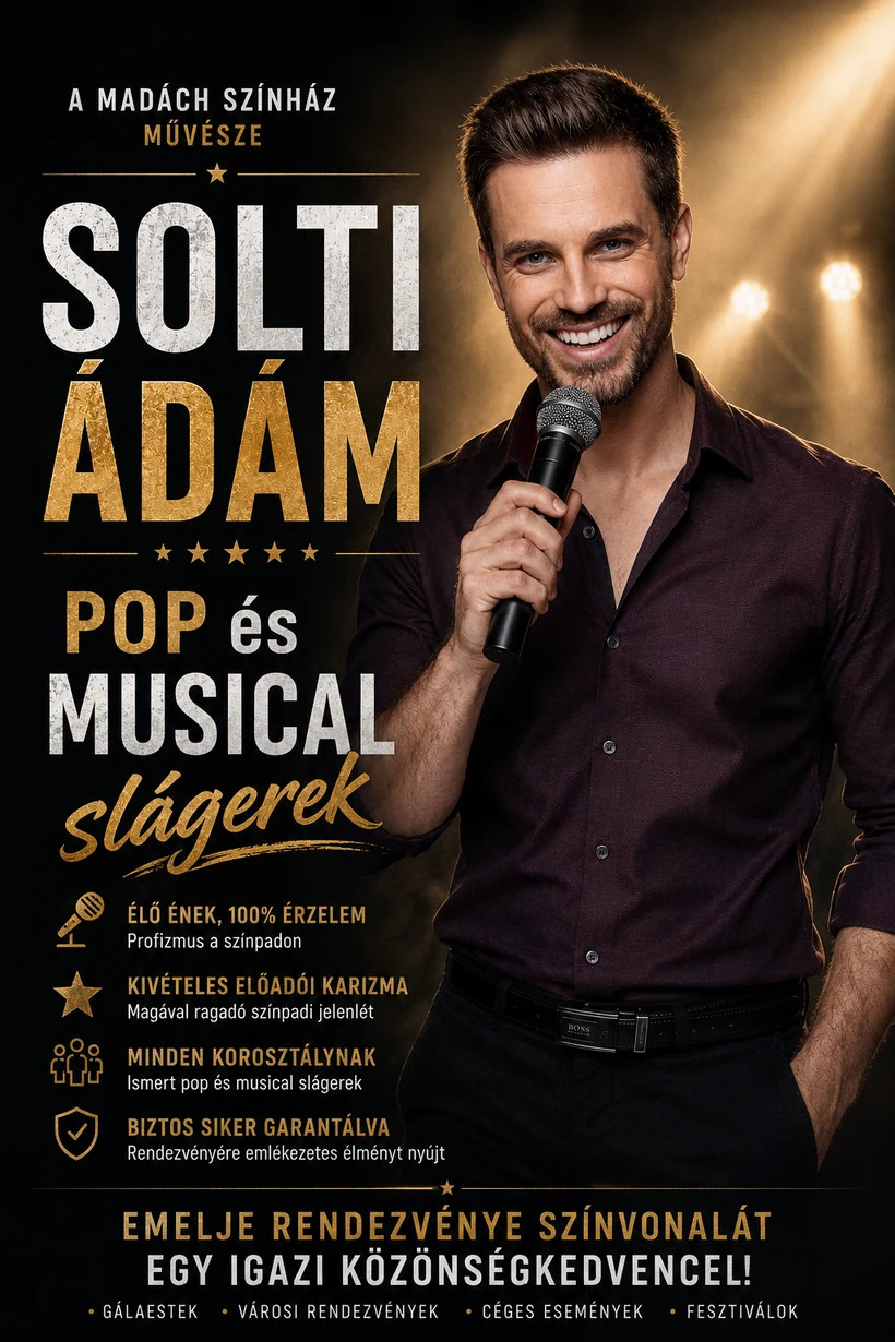 Solti Ádám – Pop és musical slágerek műsorplakát
