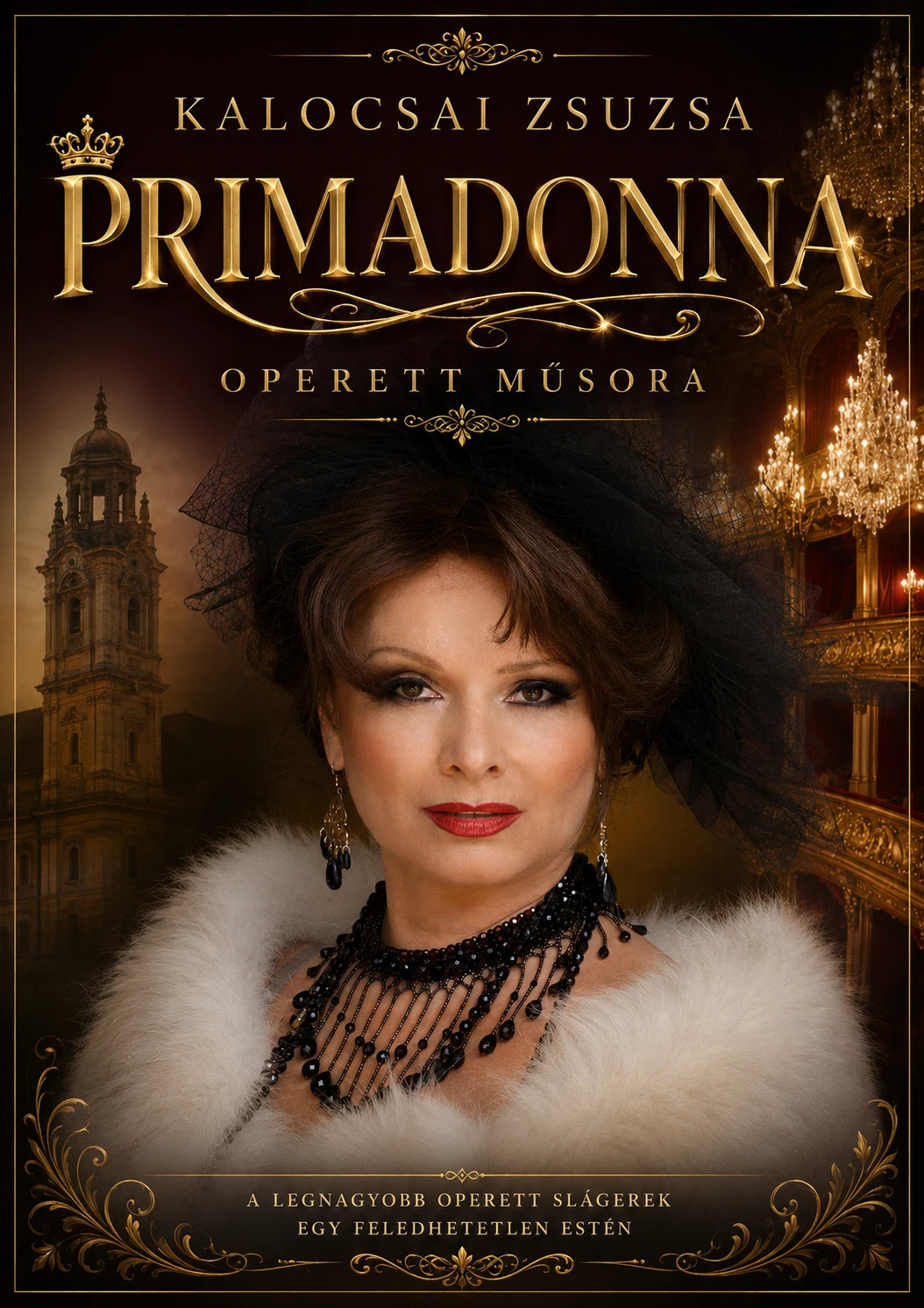 Kalocsai Zsuzsa – Primadonna, operett műsora – plakát