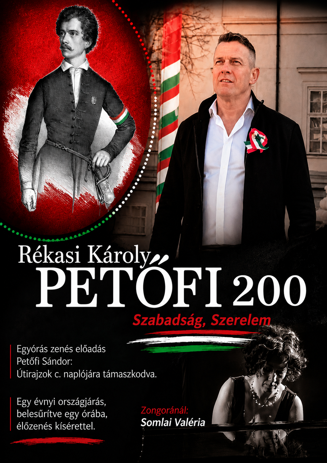 Szabadság, szerelem — Petőfi 200 plakát