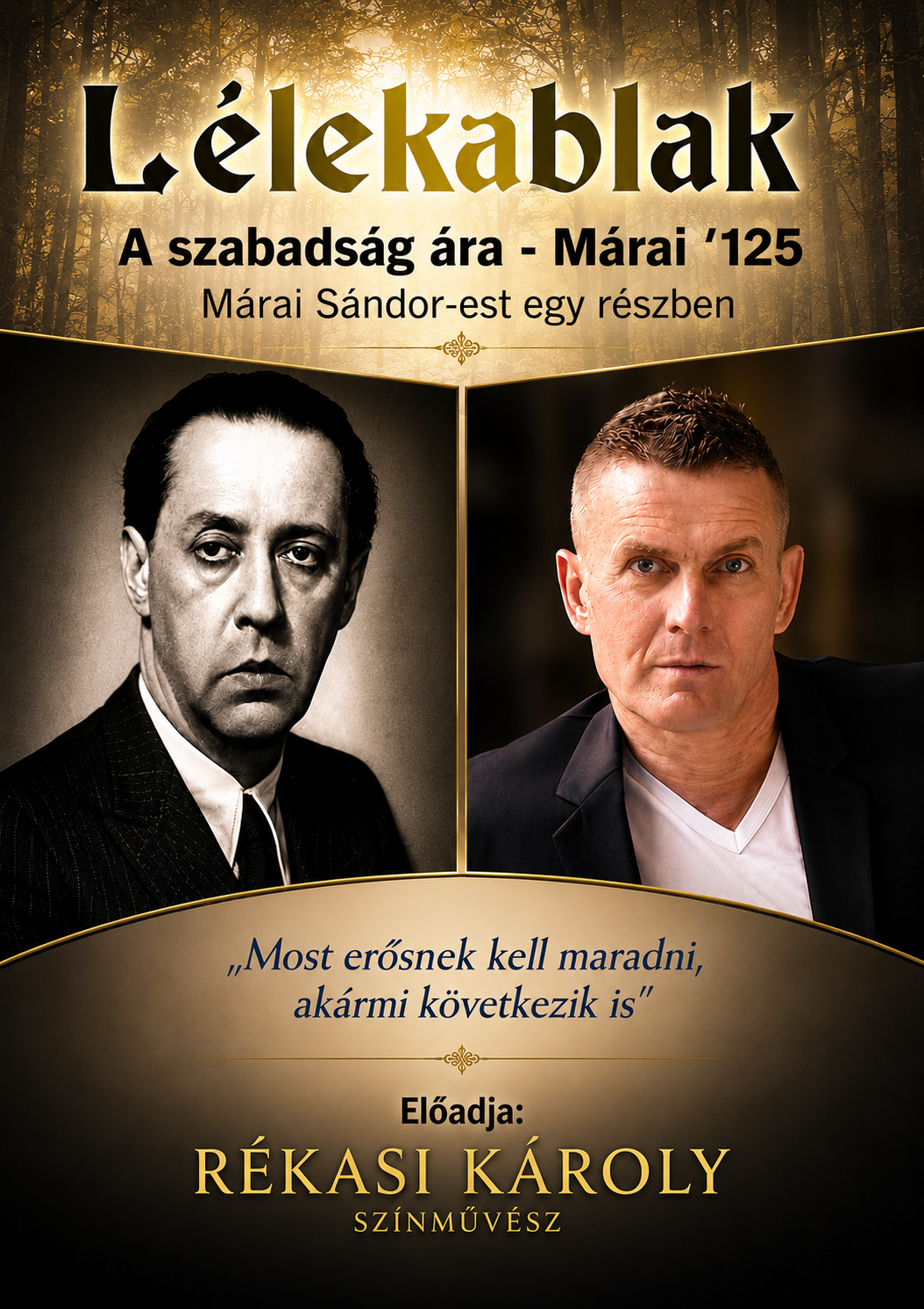 Lélekablak — A szabadság ára / Márai-est plakát