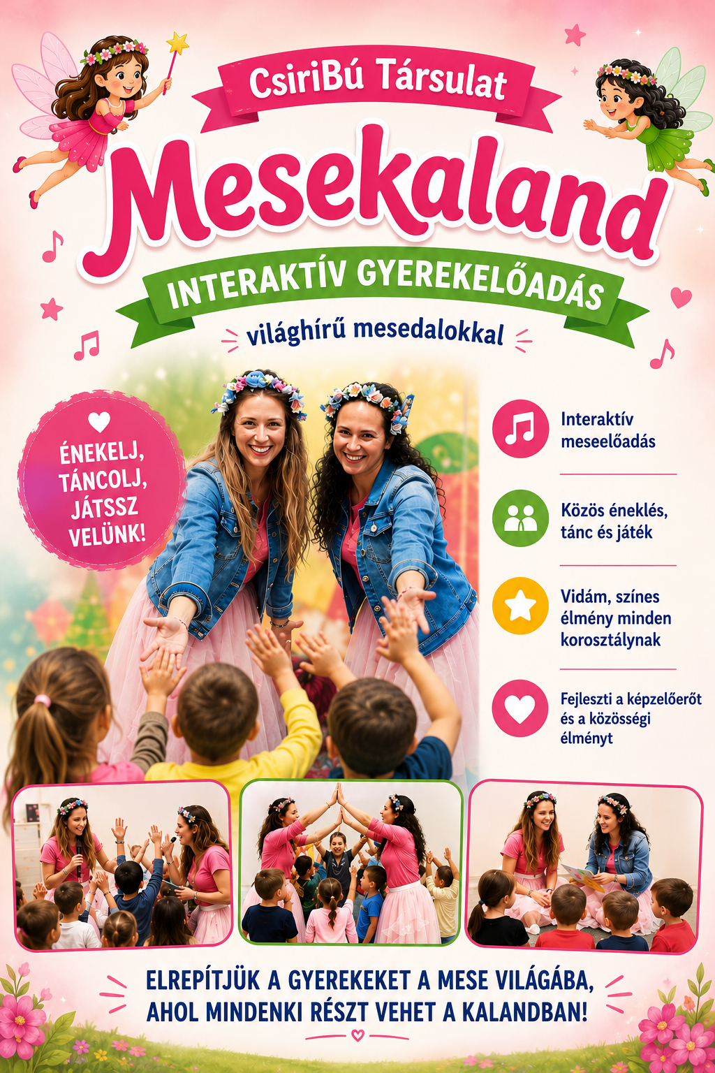 Mesekaland – CsiriBú Társulat interaktív gyerekelőadása, plakát