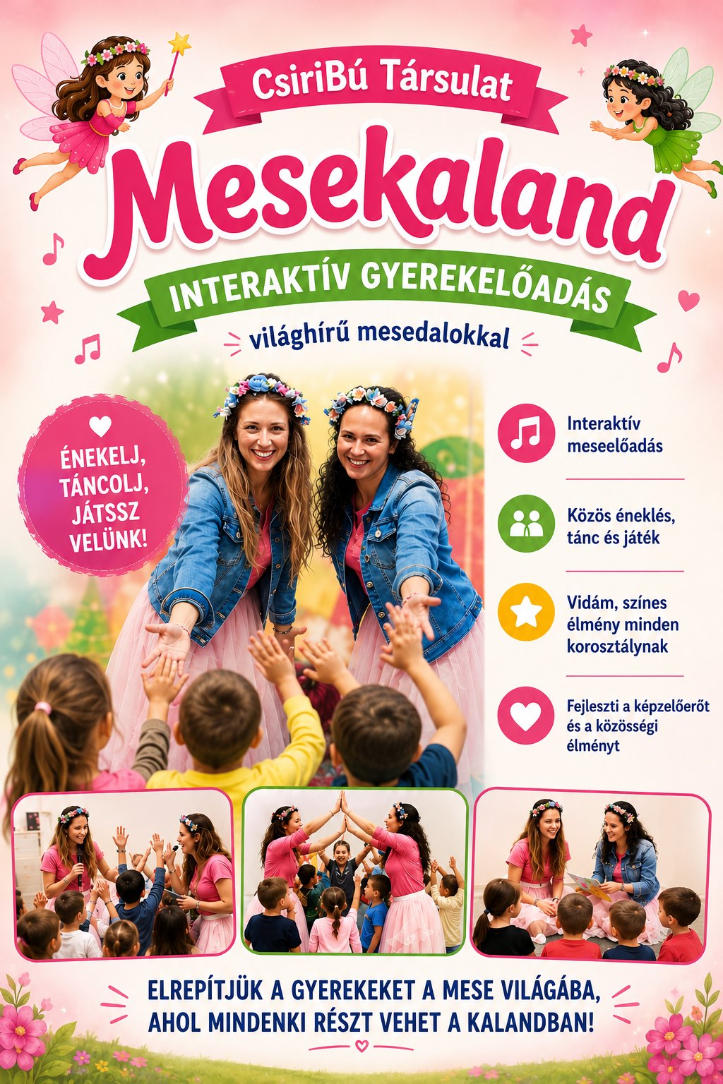 Mesekaland – CsiriBú Társulat interaktív gyerekelőadása, plakát