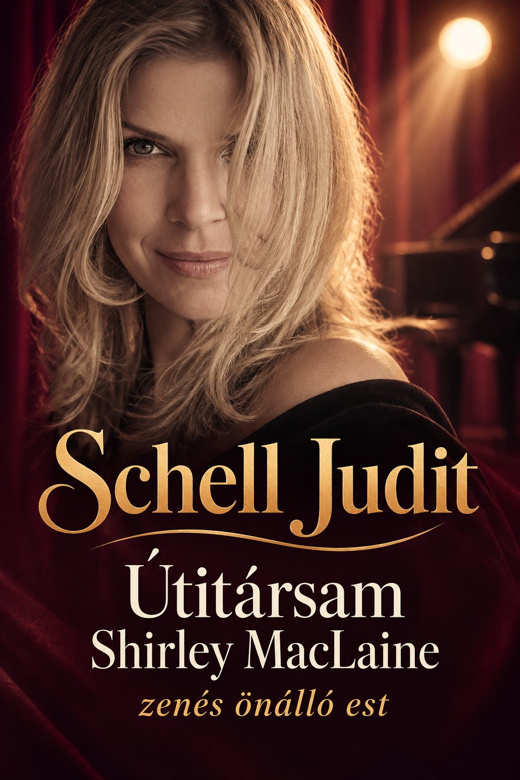 Útitársam, Shirley MacLaine – Schell Judit önálló estje, plakát