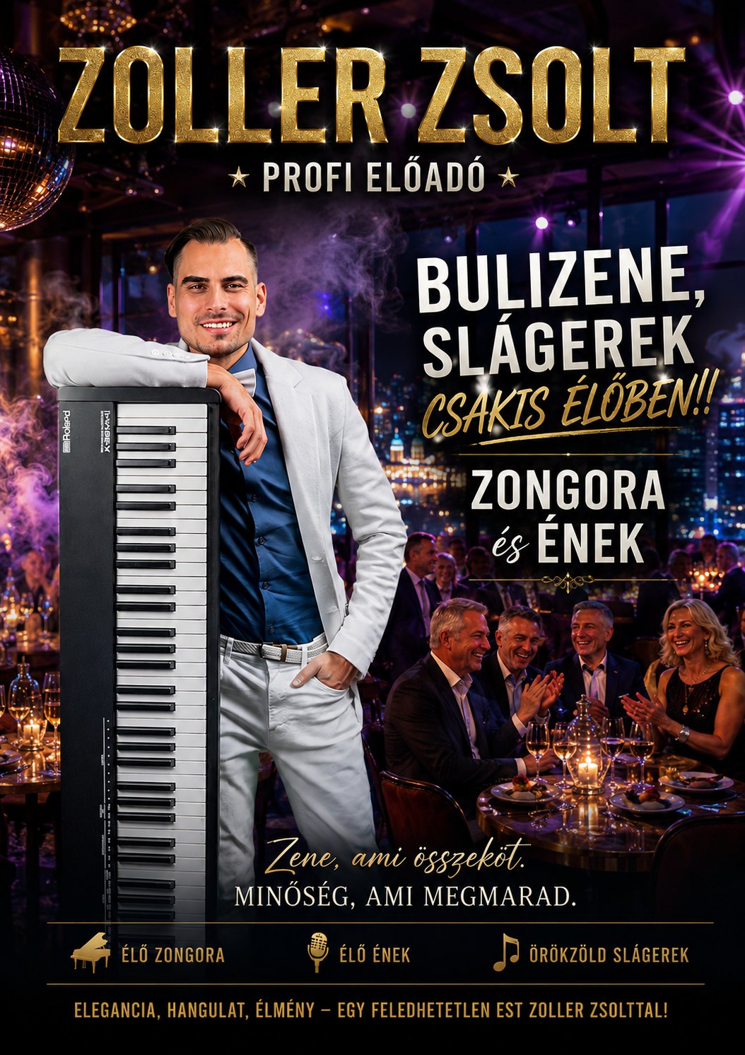 Zoller Zsolt — zongora és ének – plakát