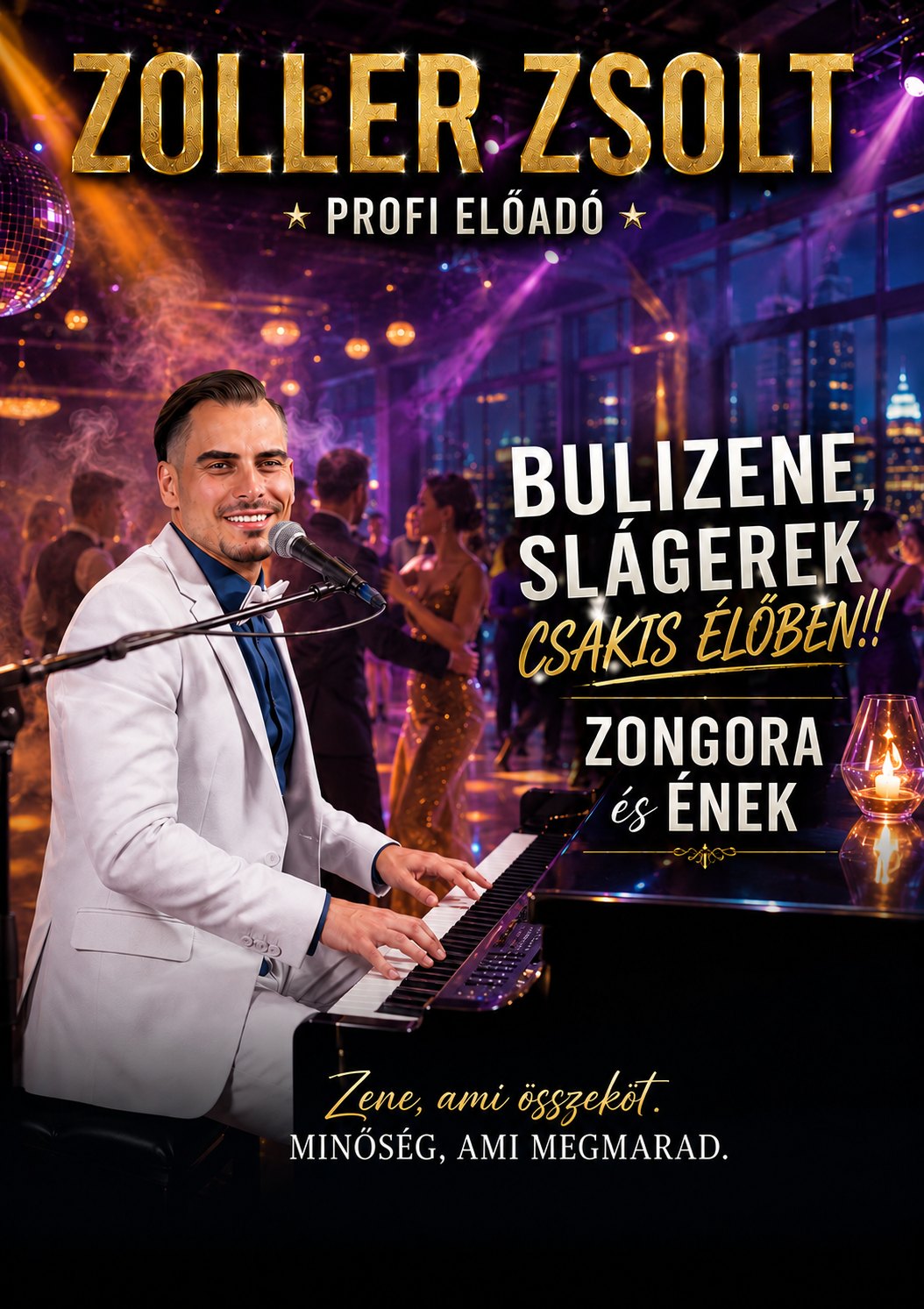 Zoller Zsolt — zongora, dob és ének – plakát
