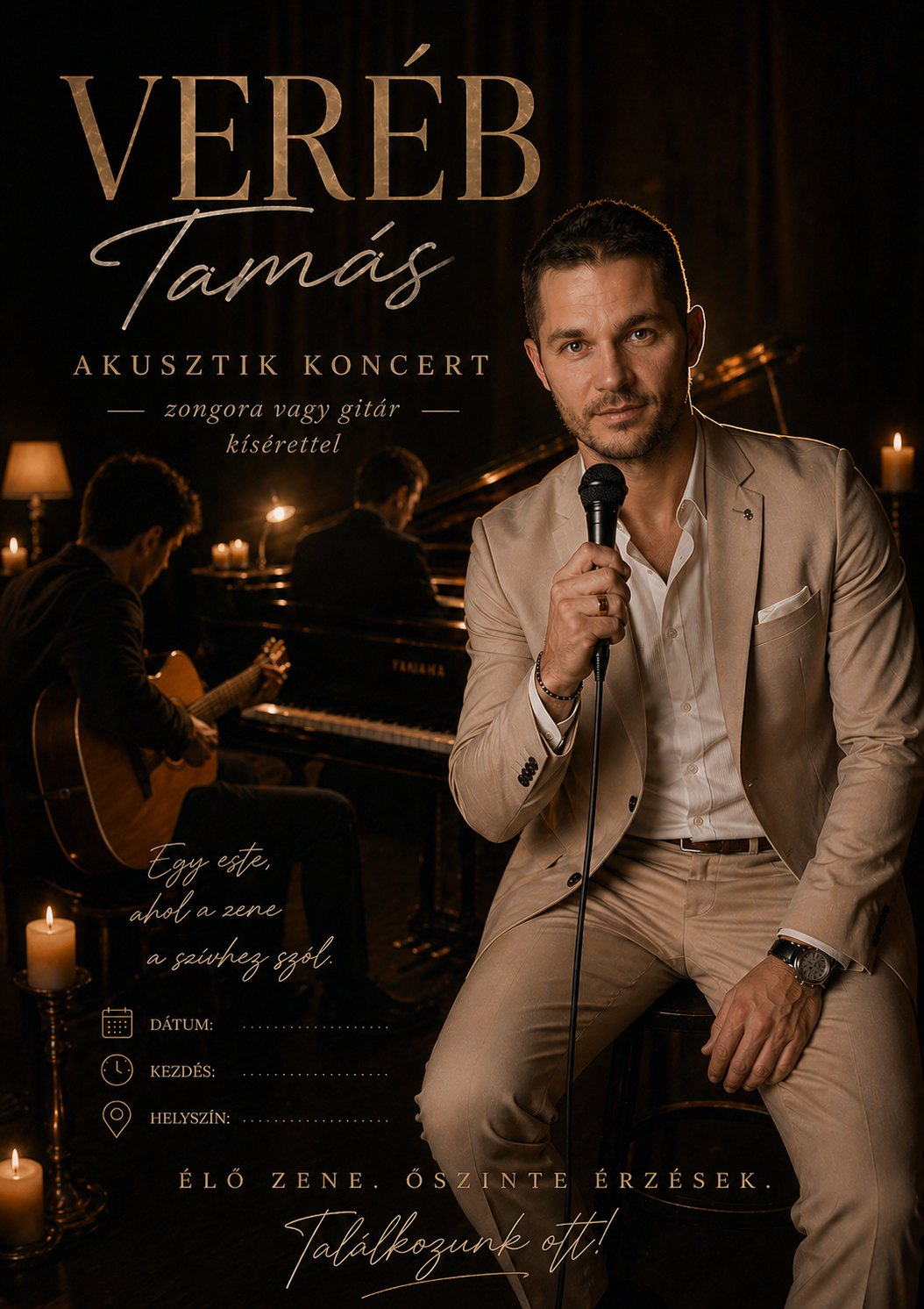 Veréb Tamás Akusztik koncert plakátja
